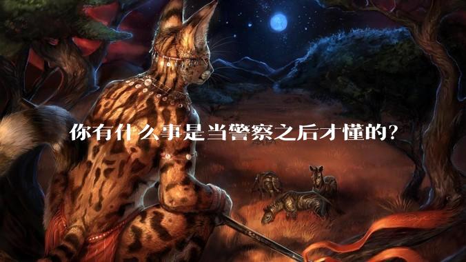 你有什么事是当警察之后才懂的？